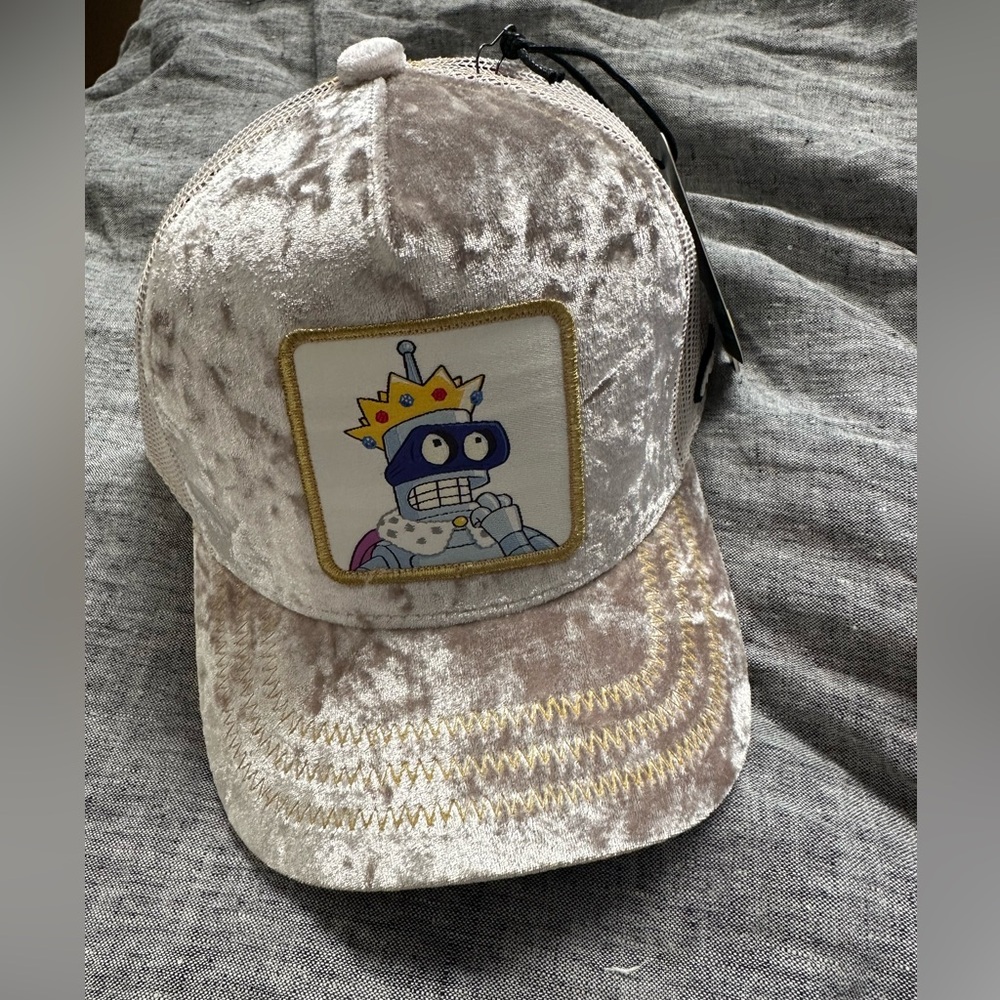 Futurama King Bender Velvet trucker hat Cap by Overlord. NWT